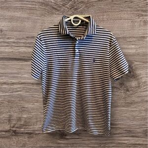 POLO RALPH LAUREN MENS STRIPE SHIRT TOP GRAY NAVY SUMMER CASUAL SIZE L LARGE